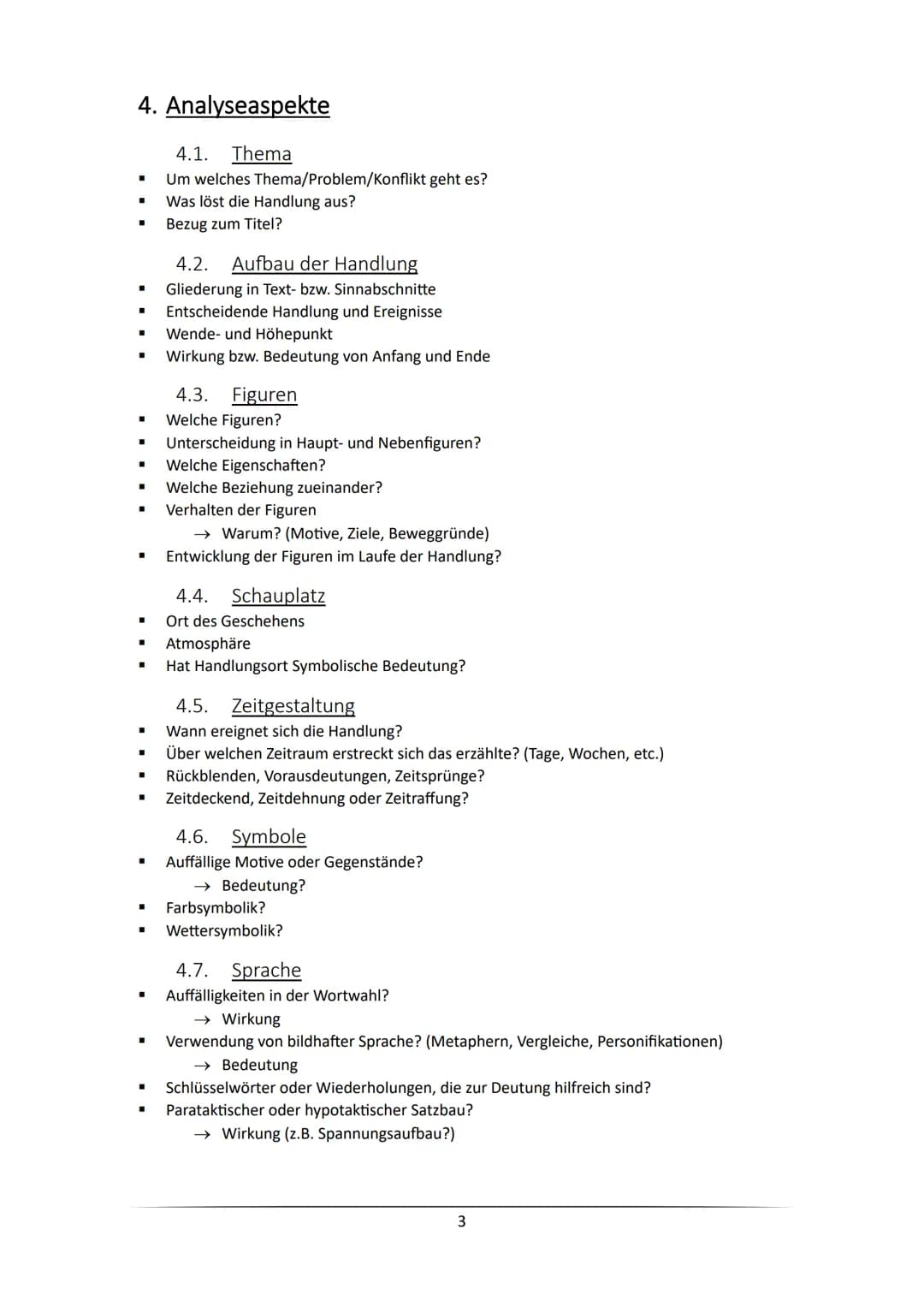 ABI 2023 - Epische Texte
Inhaltsverzeichnis
1. Epik.....
2. Kurzgeschichte.
2.1. Merkmale
2.2. Ziel
3. Parabel..
3.1. Merkmale
3.2. Ziel
4. 