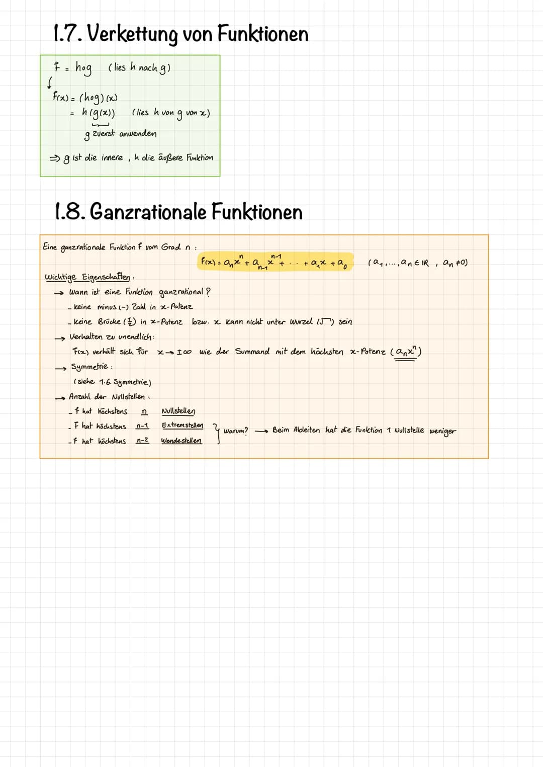 Differenzialrechnung
(Lernzettel)
F=
Grundlagen
der
FoG=
G=
GoF= 1. Basiswissen
1.1. Schaubilder bekannter Funktionen
y=x
y=x4
y=√x
1.2. Wur