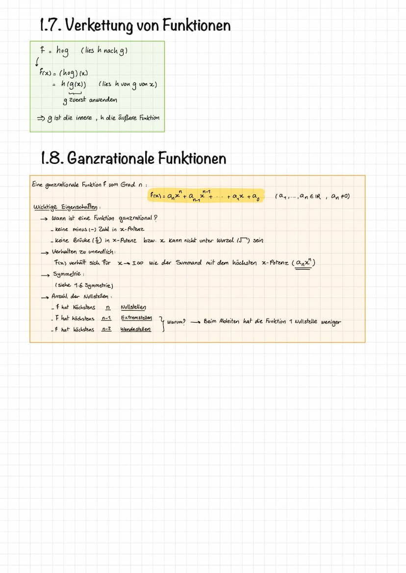 Differenzialrechnung
(Lernzettel)
F=
Grundlagen
der
FoG=
G=
GoF= 1. Basiswissen
1.1. Schaubilder bekannter Funktionen
y=x
y=x4
y=√x
1.2. Wur
