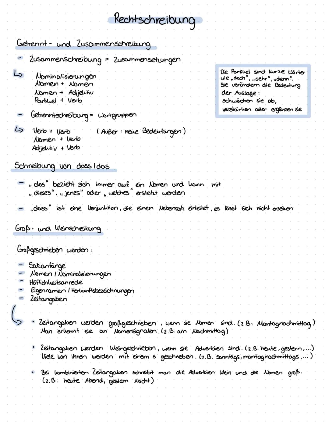 Deutsch Rechtschreibung, Grammatik, Zeichen- und Kommasetzung