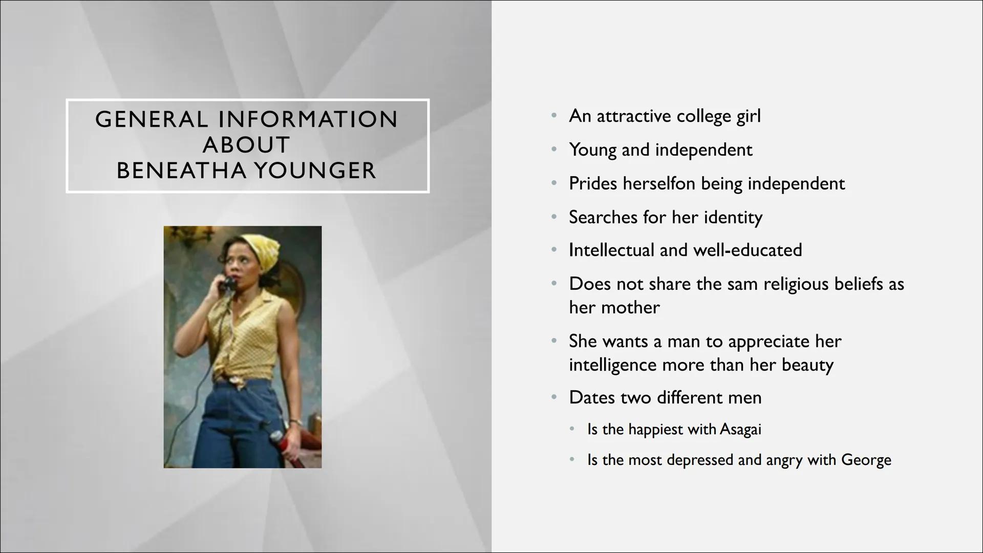 Celine, Caro & Julia
A RAISIN IN THE SUN
&
THE AMERICAN
DREAM A RAISIN IN THE SUN GENERAL INFORMATION
Author: Lorraine Hansberry
time of ori