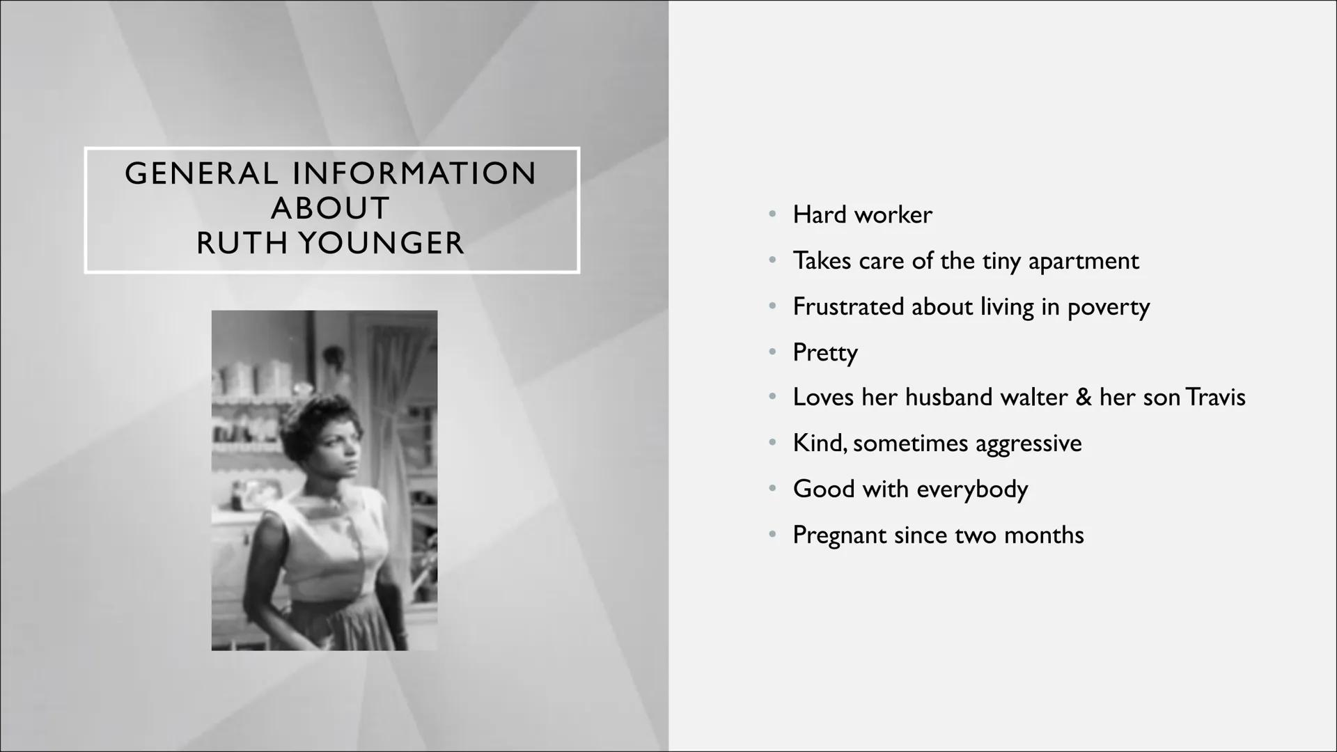 Celine, Caro & Julia
A RAISIN IN THE SUN
&
THE AMERICAN
DREAM A RAISIN IN THE SUN GENERAL INFORMATION
Author: Lorraine Hansberry
time of ori