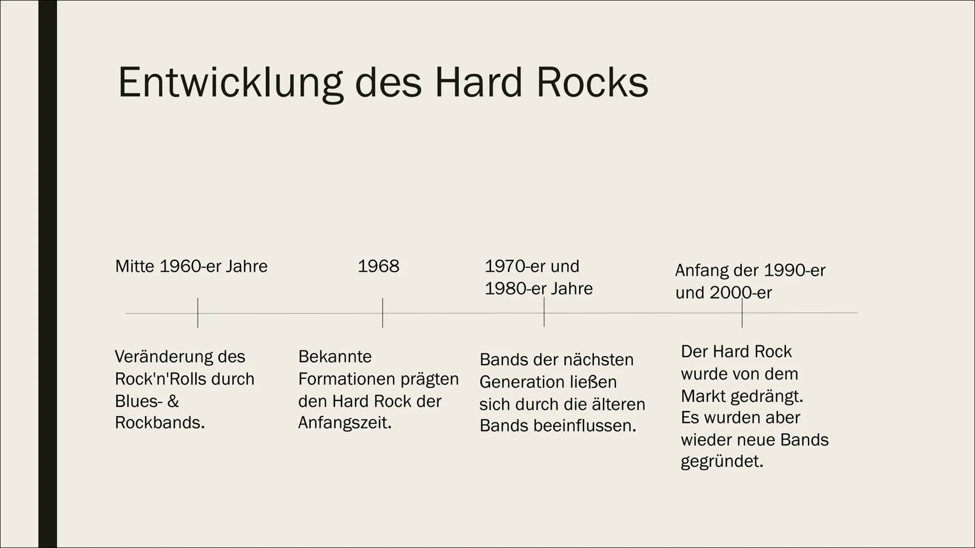 HARD ROCK
Mehr als nur das Café
Hard Rock
CAFE
GUETZAL Was ist Hard Rock überhaupt?
Click to add text
Bekannte Musikrichtung
Enstehung am En