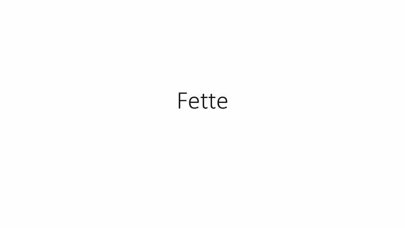 Handout: Fette
1. Was sind Fette?
- Ester aus Glycerin und drei verschiedenen Monocarbonsäuren (Fettsäuren)
- Einteilung in: pflanzliche und