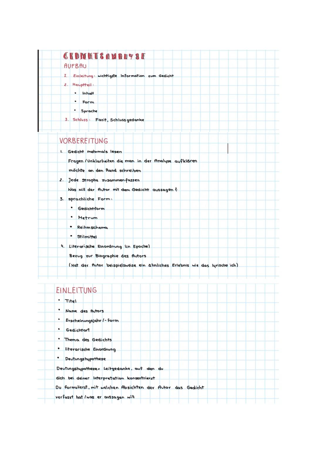 # CKDMHTSAMALYSE

AUFBAU

I. Einleitung: wichtigste Information zum Gedicht

2. Hauptteil:

*   Inhalt
*   Form
*   Sprache

3. Schluss Fazi
