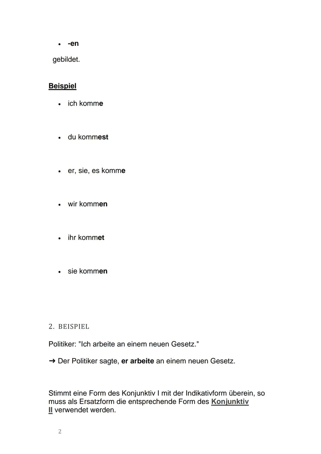 *8*8*8*@*@*@*@*@*8*8*
1. Konjunktiv
Der Konjunktiv ist im Deutschen neben dem Indikativ und dem
Imperativ einer der drei Modi eines Verbs.
●