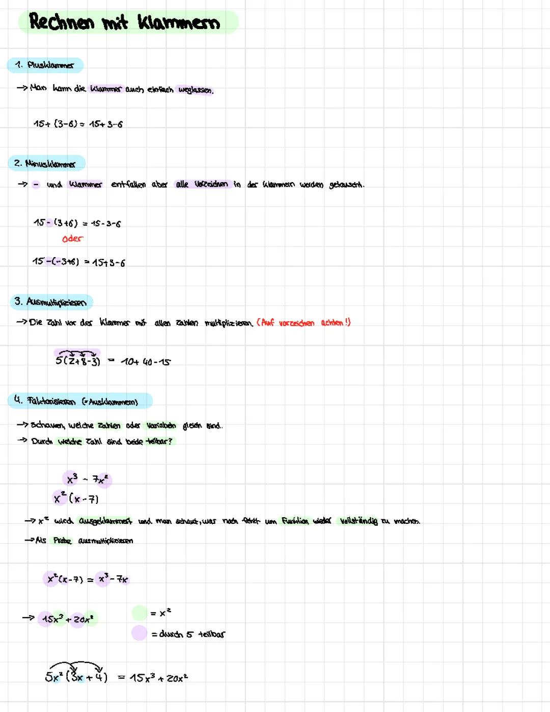 Einfache Erklärungen: Rechnen mit Klammern