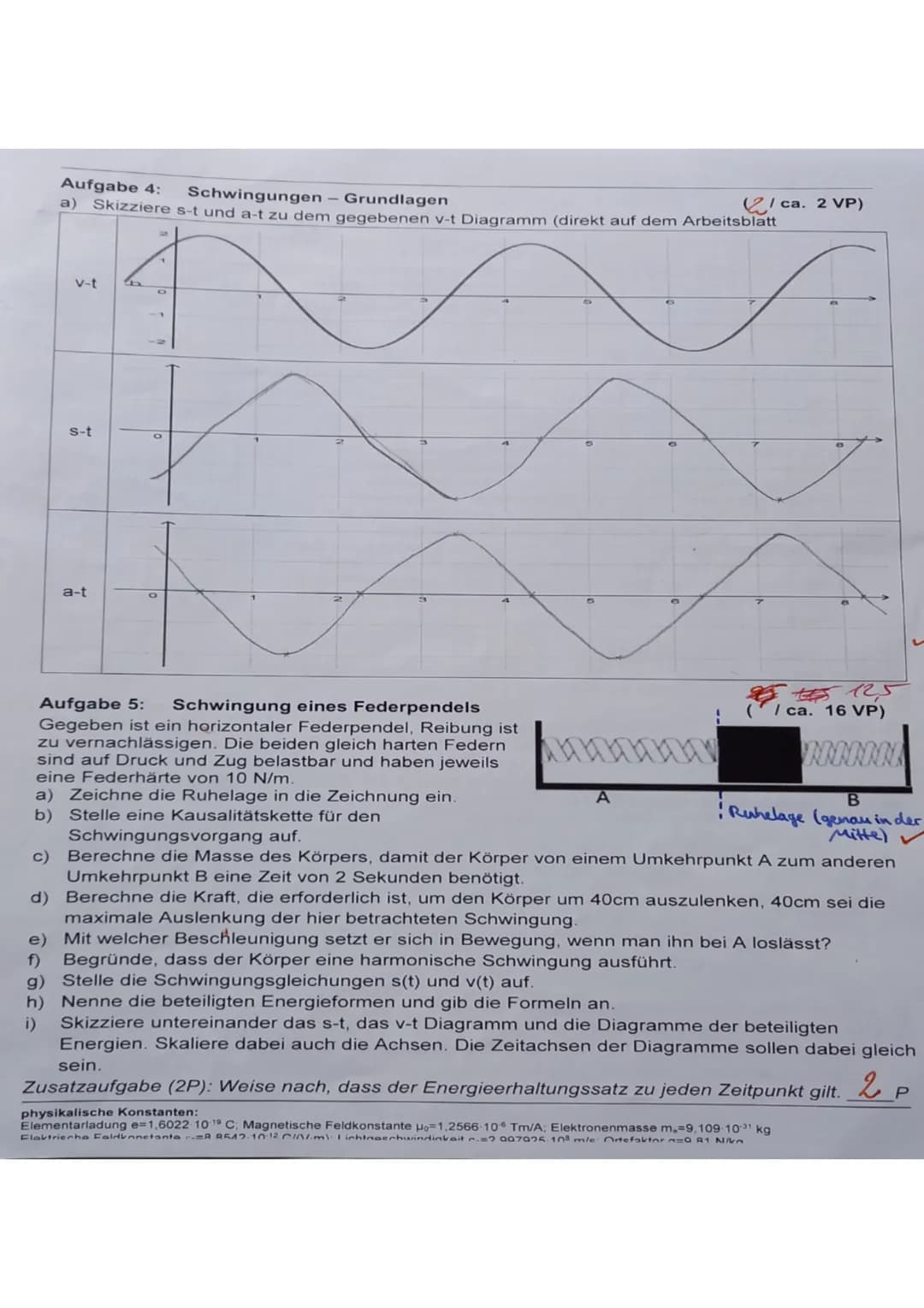11 Physik 5-stündig
Aufgabe 1: Warm up!
a) Gib das Induktionsgesetz an.
b) Nenne die Lenzschen Regel
Aufgabe 2: Zündanlage Ottomotor
Klausur