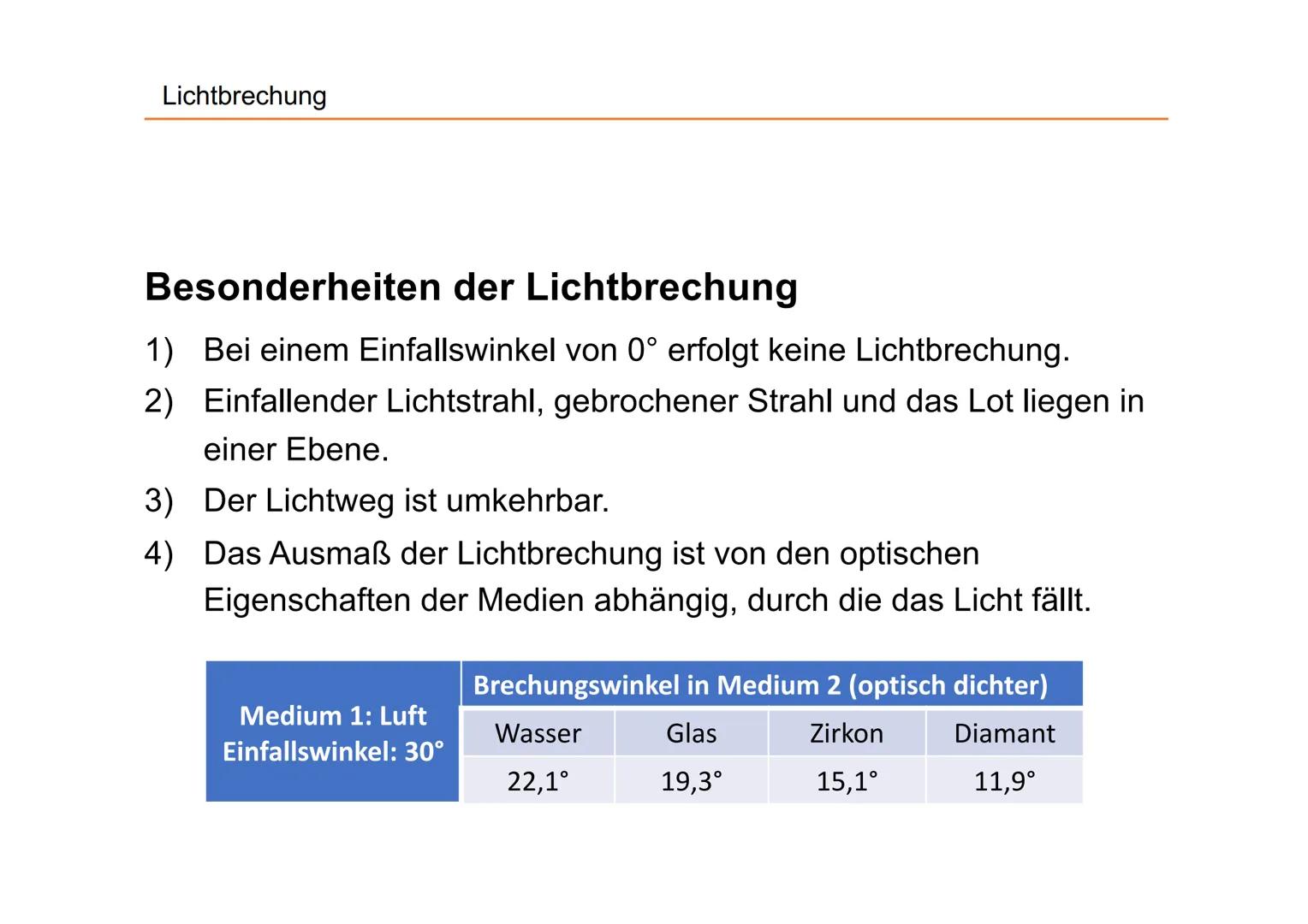 # Licht-
brechung # Lichtbrechung

Wenn ein Lichtstrahl von
einem durchsichtigen Stoff
in einen anderen durch-
sichtigen Stoff übergeht,
dan