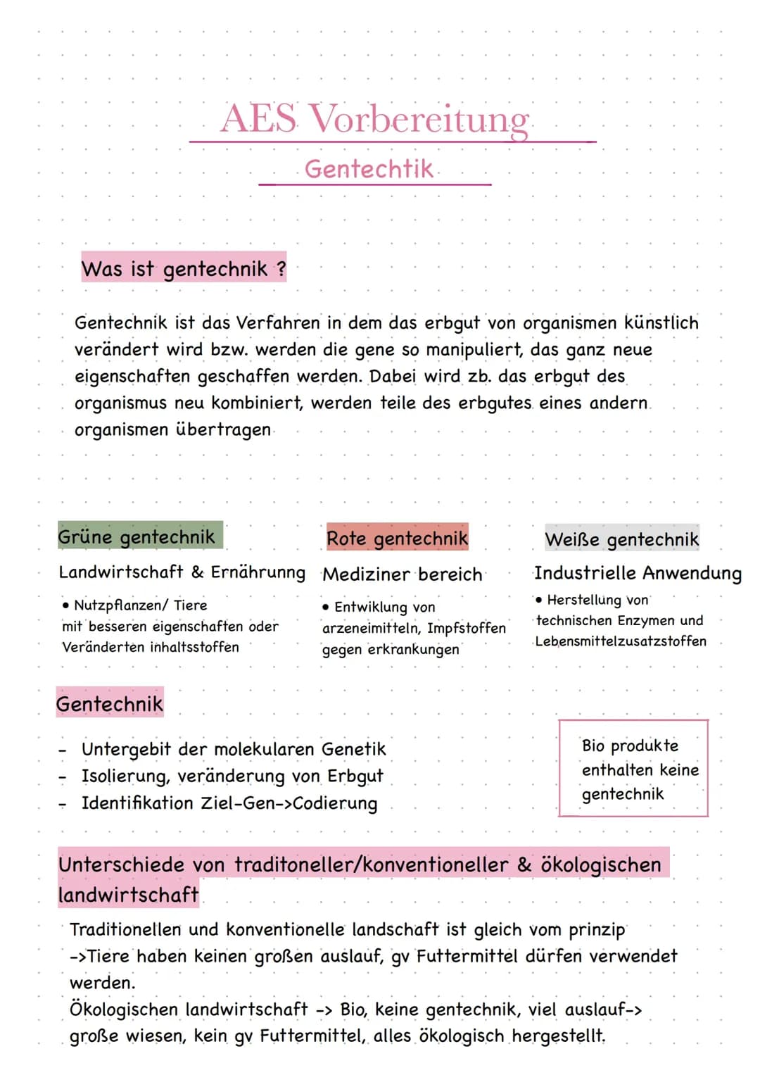 AES Gentechnik und Nutri Score 