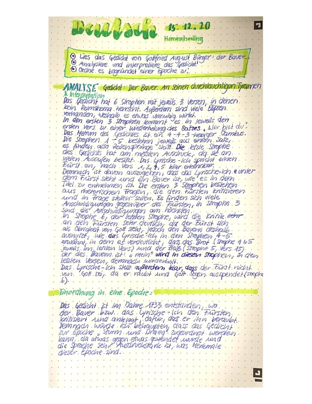 Dentavia
O Lies das Gedicht von Gottfried August Burger: der Baver....
Analysiere und interpretiere das Gedicht
Ordine. es begründet einer E