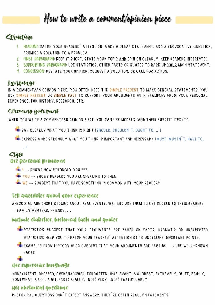 Know How to write a comment/an opinion piece  thumbnail