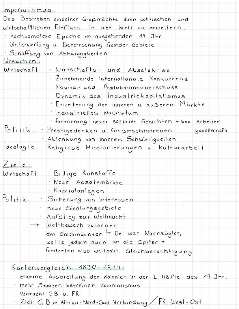 Hochimperialismus zum
Krieg der Industriegesellschaft.
Merkmale, Motive, Ziele,
Funktion
des Imperialismus am Beispiel Afrikas
e
✓
e
Merkmal