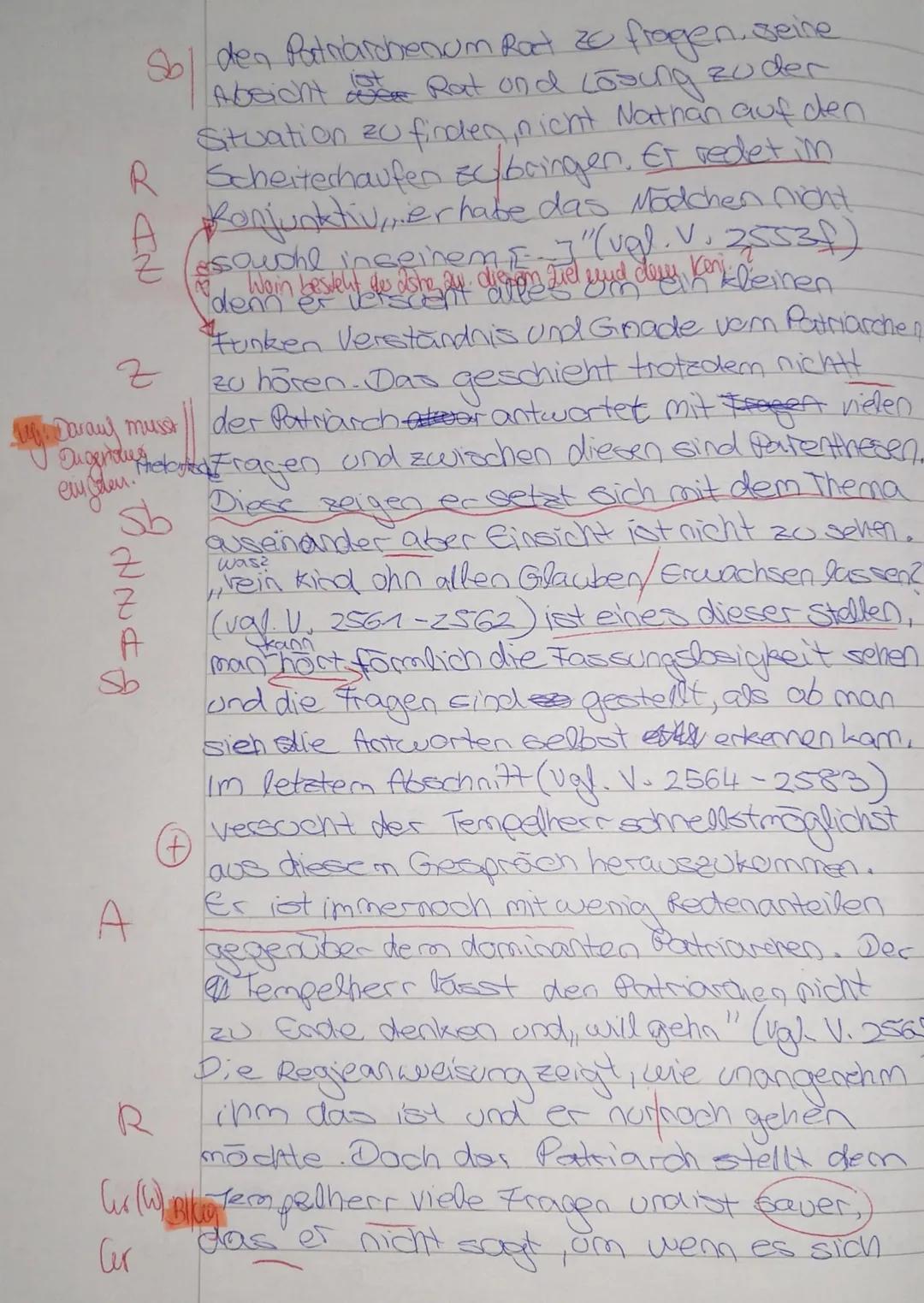 Deutsch, 10a
Klassenarbeit Nr. 3
17.03.2022

Lessing „Nathan der Weise“ -
Dialoganalyse

Bearbeitungszeit: 07:40-09:15 Uhr / Erlaubte Hilfsm
