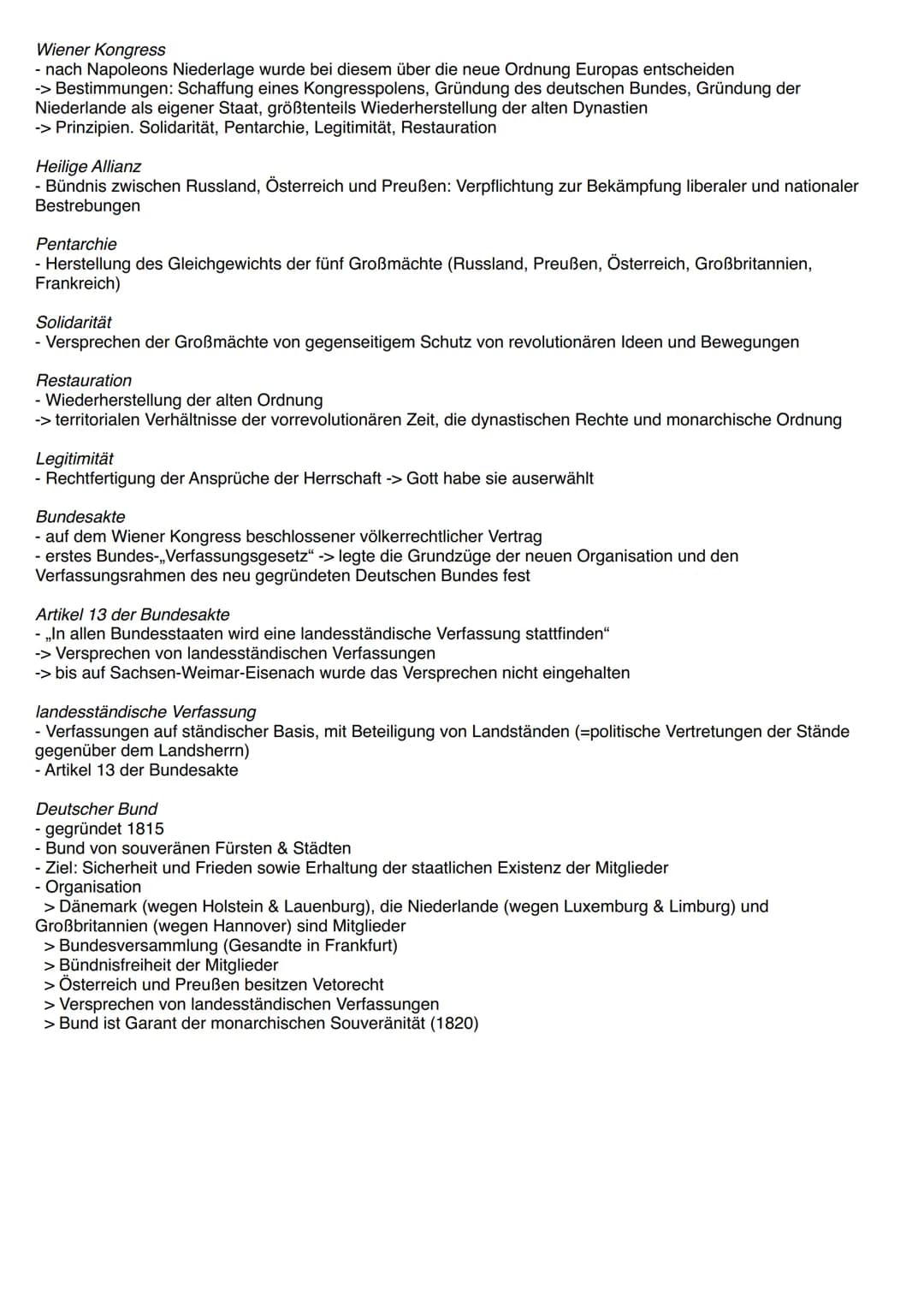 Nationalismus im 19. Jahrhundert - Vormärz und Revolution 1848
Heiliges Römisches Reich deutscher Nation
- kein Nationalstaat, kein Staat im