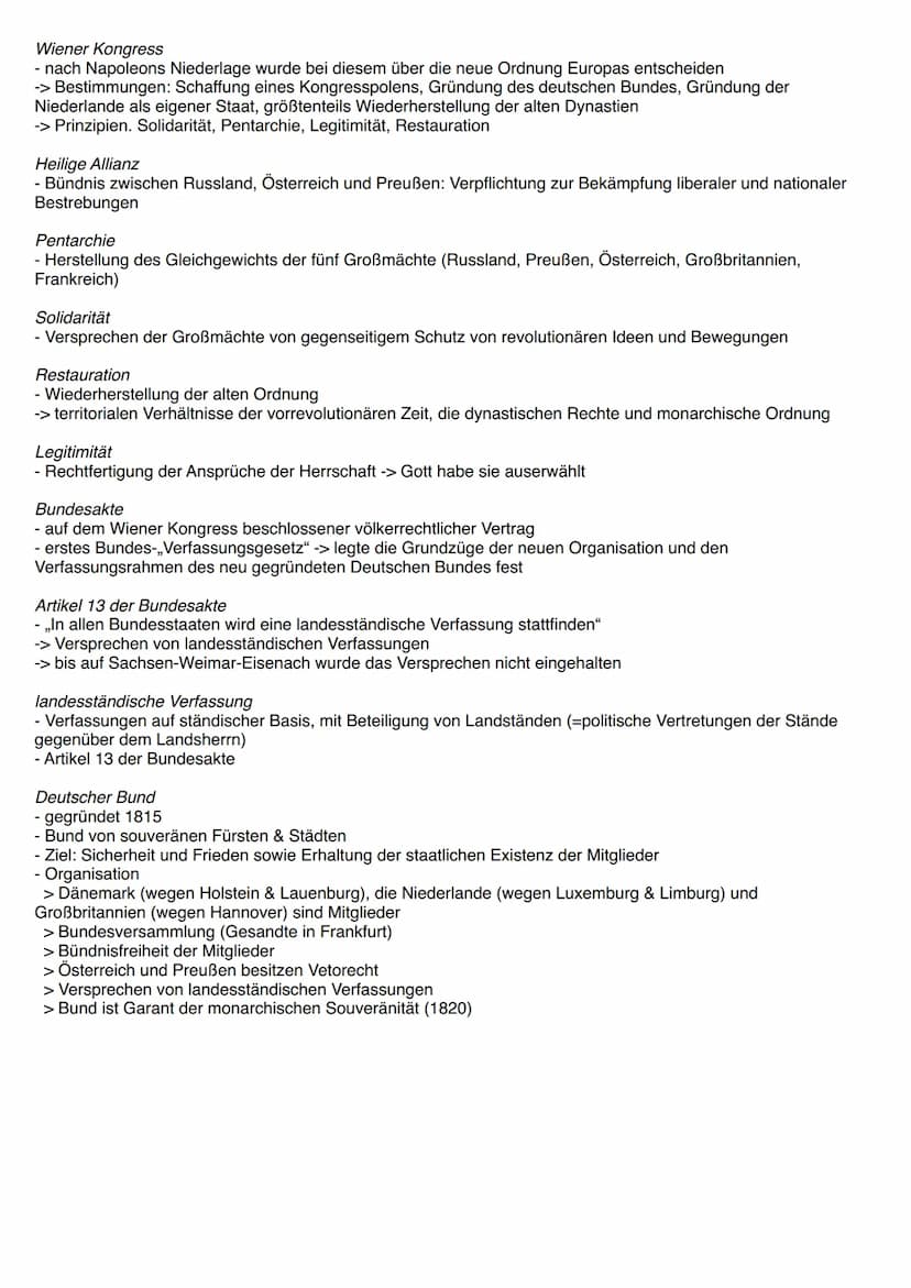 Nationalismus im 19. Jahrhundert - Vormärz und Revolution 1848
Heiliges Römisches Reich deutscher Nation
- kein Nationalstaat, kein Staat im