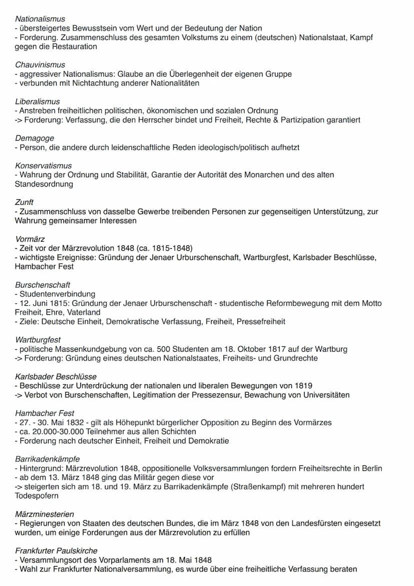 Nationalismus im 19. Jahrhundert - Vormärz und Revolution 1848
Heiliges Römisches Reich deutscher Nation
- kein Nationalstaat, kein Staat im