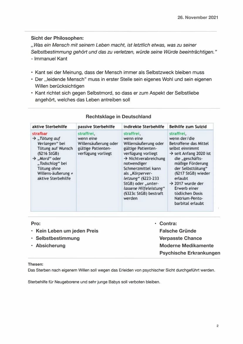 Was ist Sterbehilfe?
• Ist die Sterbebegleitung, als auch
das Töten oder Sterbenlassen
eines schwerkranken oder
sterbenden Menschen eigenen
