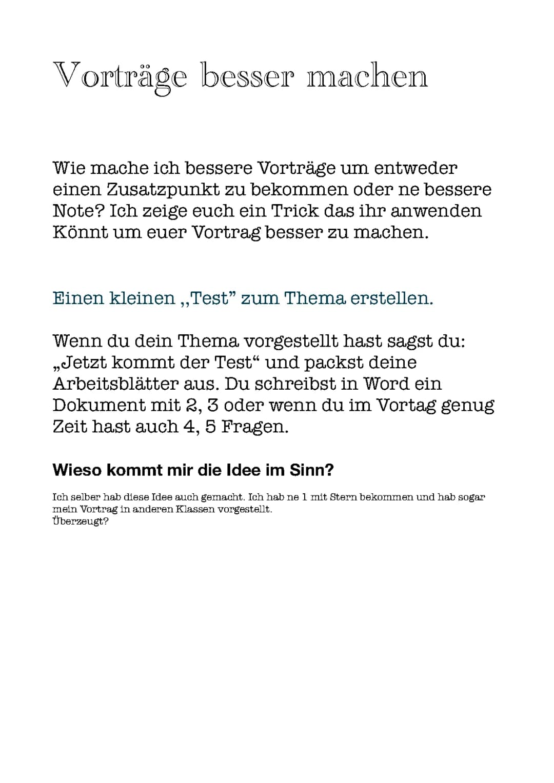 Vorträge besser machen
