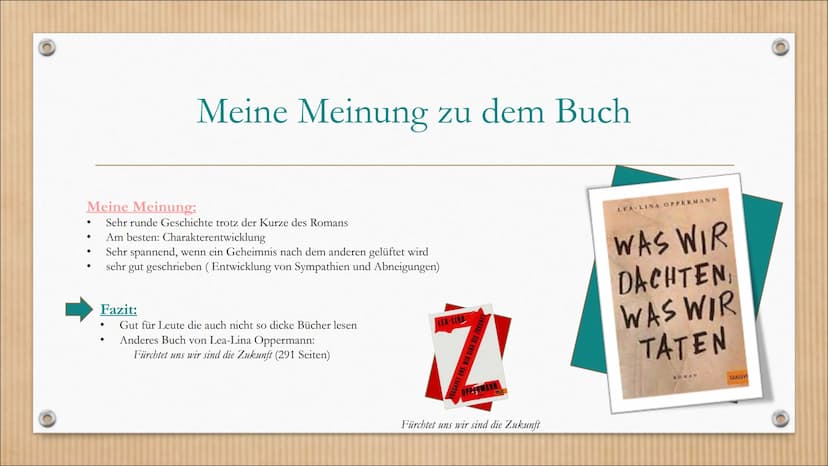 was
würdet
ihr tun?
LEA-LINA OPPERMANN
WAS WIR
DACHTEN,
WAS WIR
TATEN
KOMAN
GALLVE ●
ور
Was wir dachten was wir taten"
von Lea-Lina Opperman