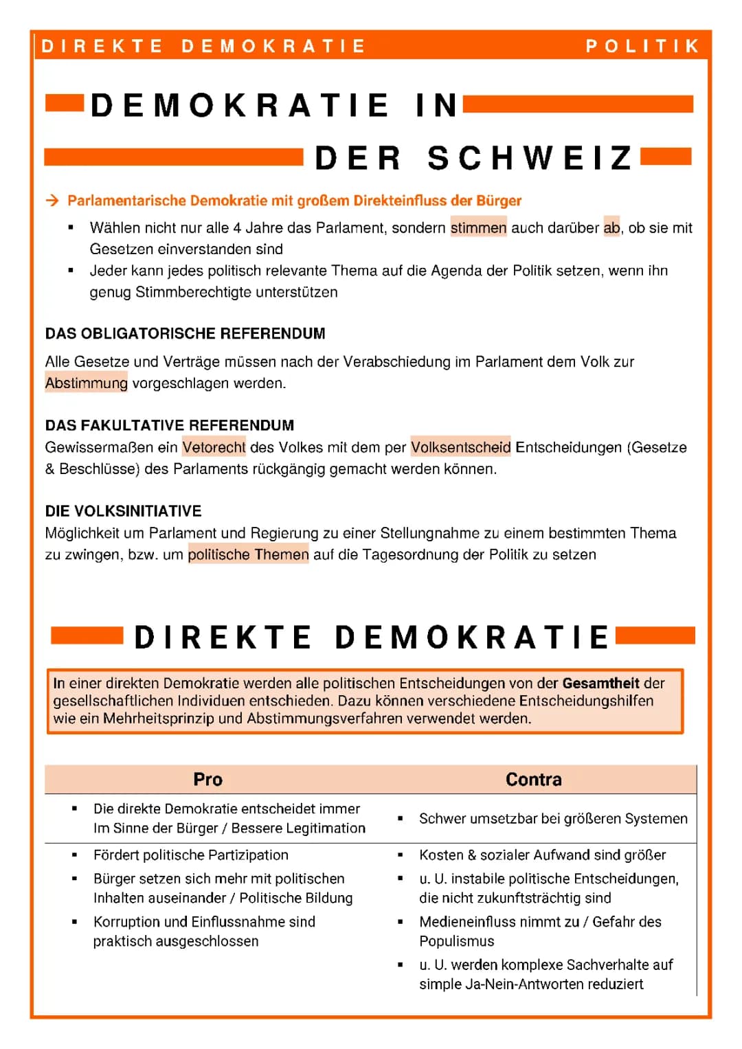 Direkte Demokratie