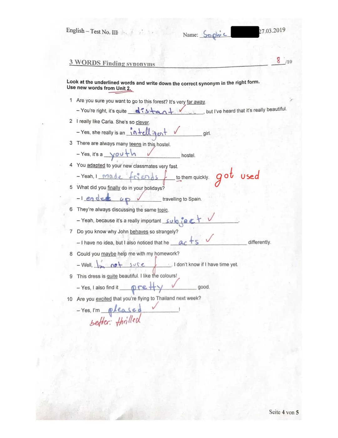 5
10
15
20
English-Test No. III
Read the following text. Then do the tasks.
25
2 Forever friends?
en
30
Forever friends
What
is a
friend?
Na