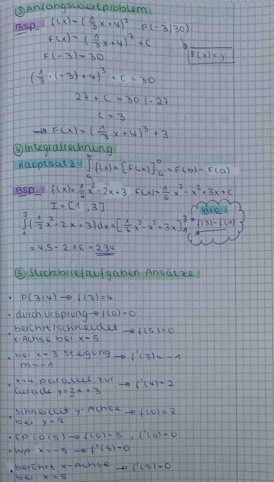 Mathe Lernzettel
Streifenmethode
0
Bsp.: (Bestimmte Zani)
2
f(x)=x²
A
U₂₁ = = = (f(0) + f ( ² ) + f ( ² ) + (( ² ) )
4. (0+16+4+261
9
7
32
X