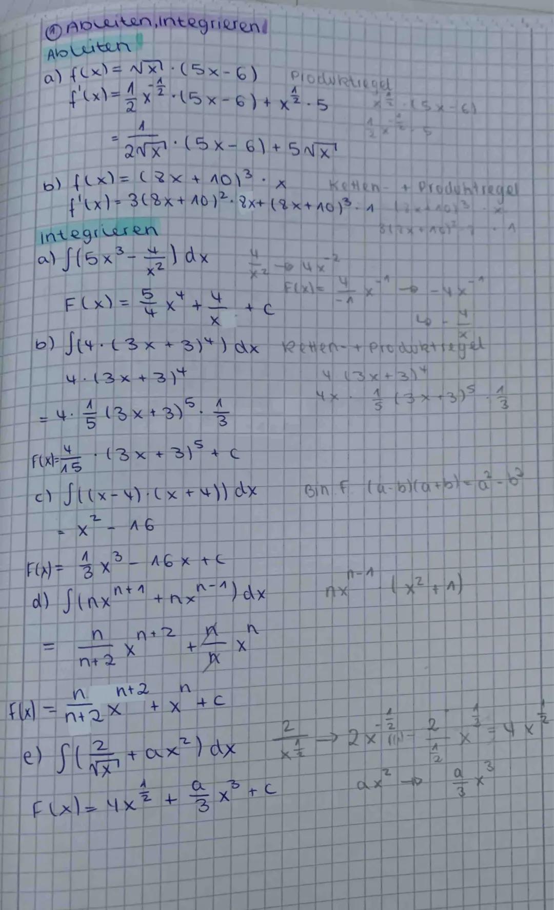 Mathe Lernzettel
Streifenmethode
0
Bsp.: (Bestimmte Zani)
2
f(x)=x²
A
U₂₁ = = = (f(0) + f ( ² ) + f ( ² ) + (( ² ) )
4. (0+16+4+261
9
7
32
X