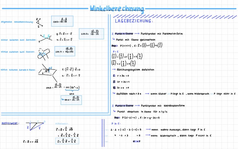 ·= ( :) + r ( i ) +² (; )
Parameter form : E: x² =
Normalengleichung: E: (²-a)· 7:0
Koordinatengleichung: E. ax + by + cz = d
^ . ( ² ) . ñ.