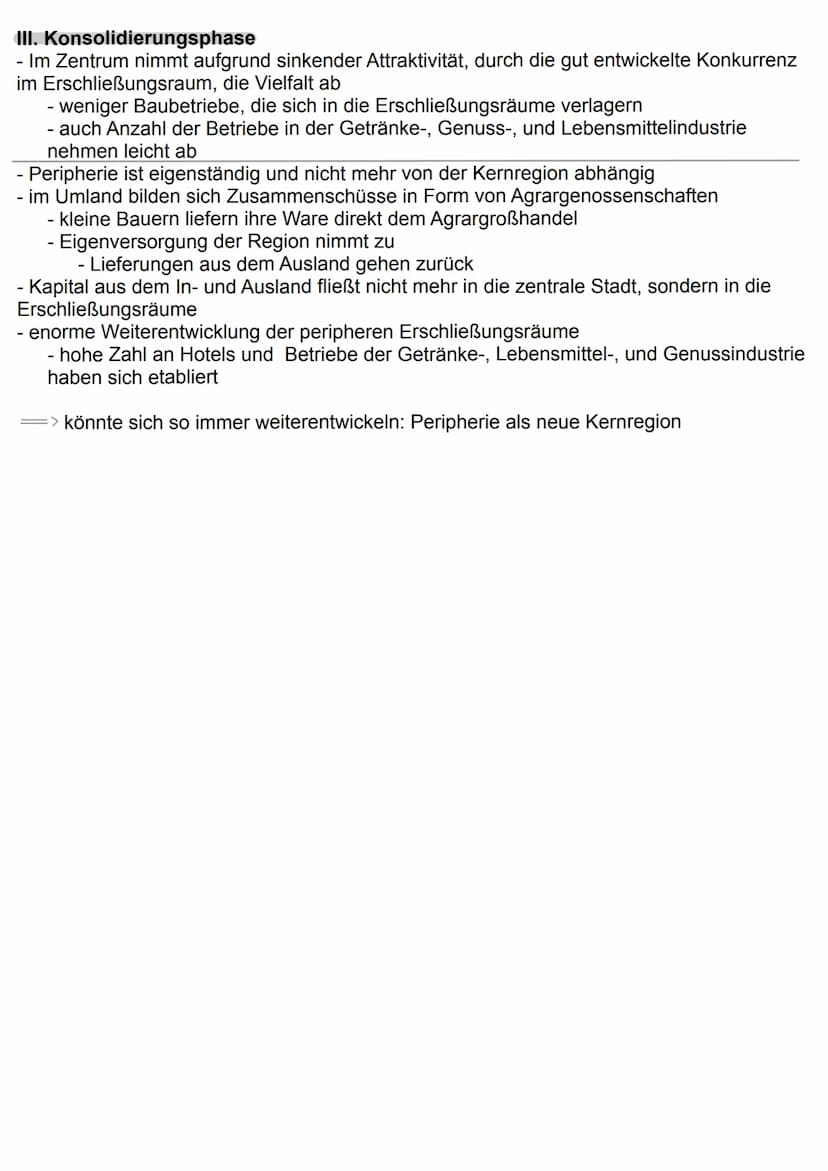 drei-Phasen-modell
nach vorlaufer
1. Initialphase
3. Konsolidierungsphase
Peripheriegion
II. Wachstumsphase
- weiteres Wachstum in der zentr