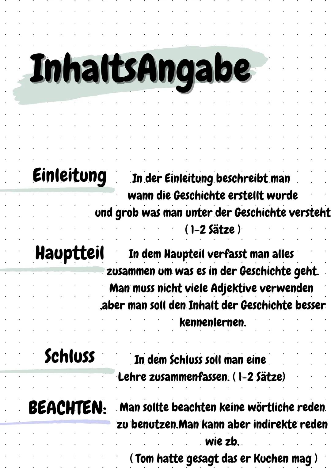 # InhaltsAngabe

Einleitung In der Einleitung beschreibt man
wann die Geschichte erstellt wurde
und grob was man unter der Geschichte verste