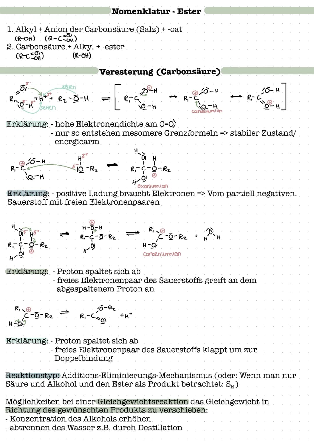Ester und Carbonsäurederivate