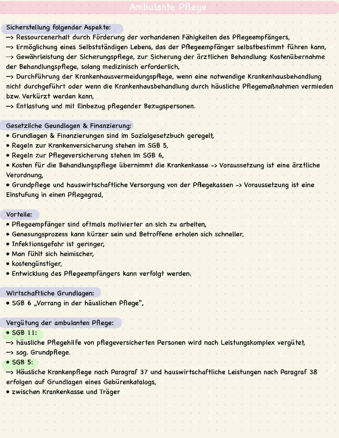 ambulanten Pflege 