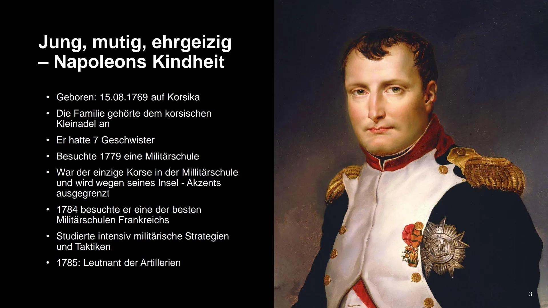 BERC
AN
Napoleon und die Deutschen
1 Gliederung
Jung, mutig, ehrgeizig - Napoleons Kindheit
Napoleon und die Französische Revolution
1.
2.
3