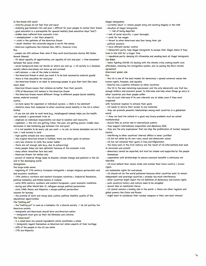 Englisch Abitur Zusammenfassung
1. Studying and working in a globalized world (1-2)
2. Traditions and changes in politics and society: the U