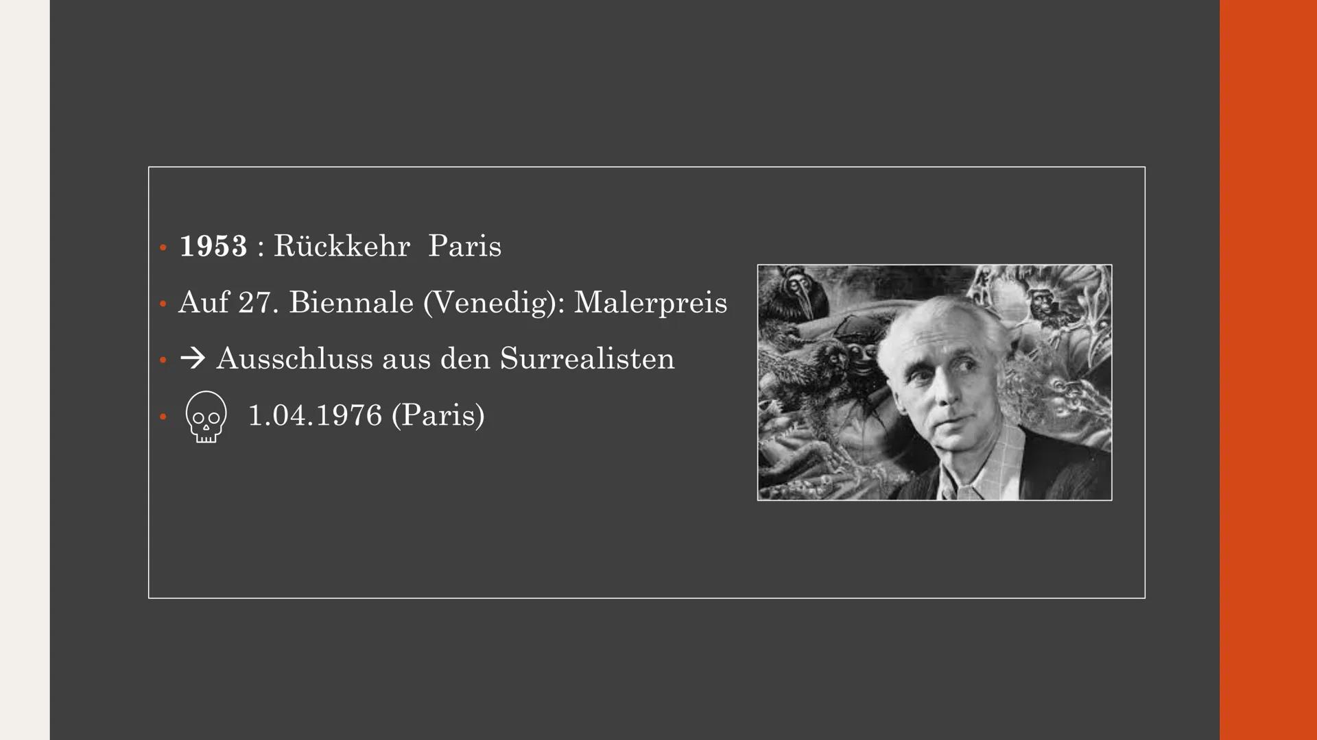 Max Ernst
und
seine Kunst
Von Amelie und Liv
Q2 Kunst GK - Frau Lainck Inhalt
1. Kurzbiografie Max Ernst
2. Kunstwerke
3.
2.1
• 2.2
●
• 2.3
