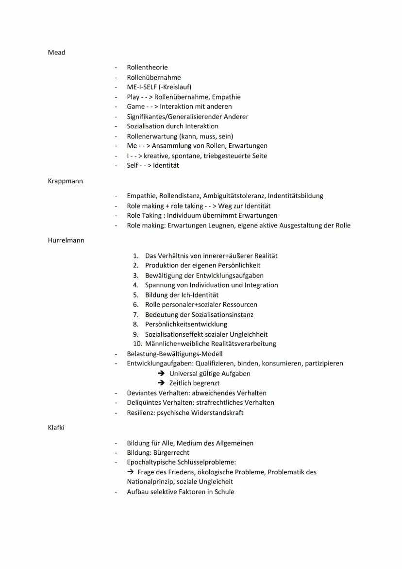 Pädagogik LK - Abi
1. Freud- psychosexueller Ansatz
2. Erikson - psychosozialer Ansatz
3. Piaget-kognitive Entwicklung
4. Kohlberg - moralis