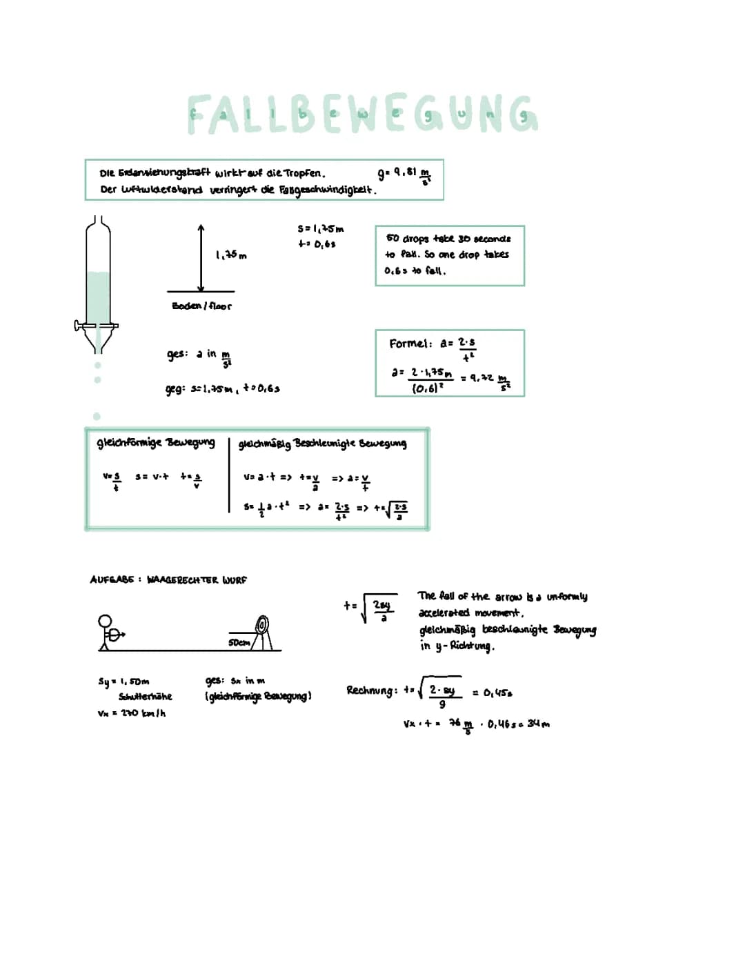 Physik Bewegung