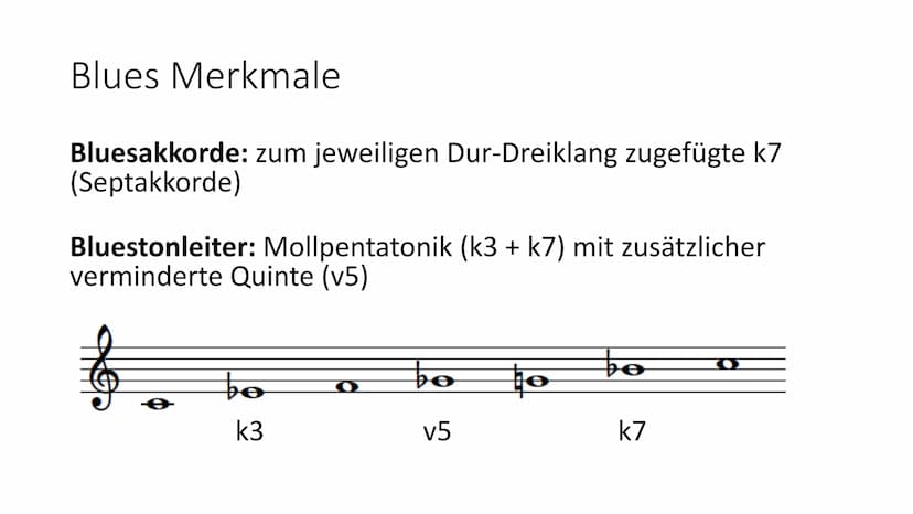 Der Blues Der Blues Blues Entstehung
• wichtigste afro-amerikanische Vorform des Jazz
entstand zw. 1870 und 1890 im Mississippi-Delta (Gegen