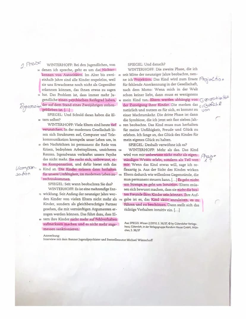Auf dem Stand eines Zweijährigen"
viel damit zu tun haben könnte.
WINTERHOFF: [...] Die Pubertät ist eine Zeit sehen nicht, dass ihr eigenes
