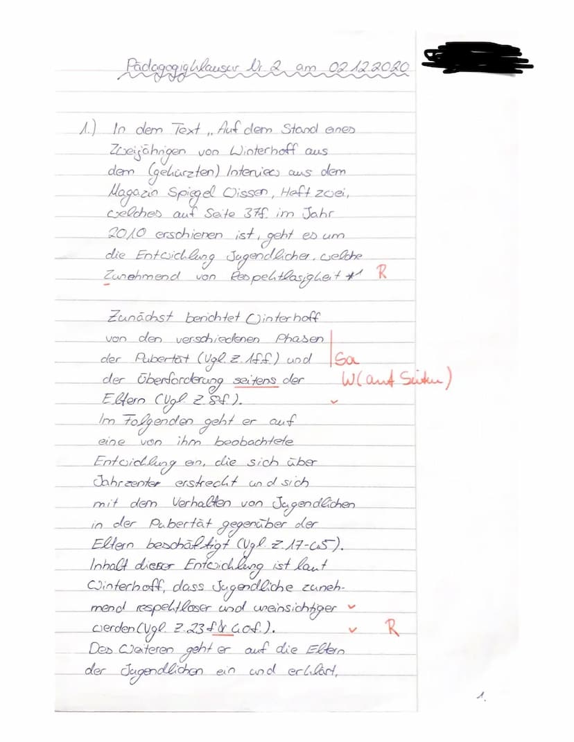 Auf dem Stand eines Zweijährigen"
viel damit zu tun haben könnte.
WINTERHOFF: [...] Die Pubertät ist eine Zeit sehen nicht, dass ihr eigenes