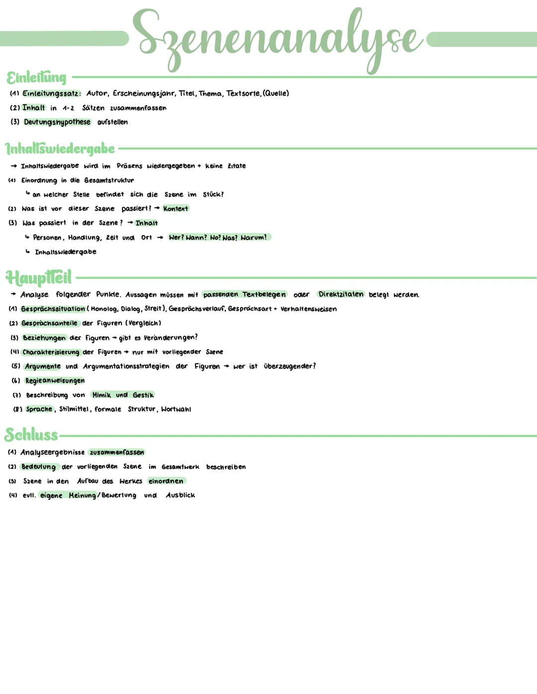 Einleitung
(1) Einleitungssatz: Autor, Erscheinungsjahr, Titel, Thema, Textsorte, (Quelle)
(2) Inhalt in 1-2 Sätzen zusammenfassen
(3) Deutu