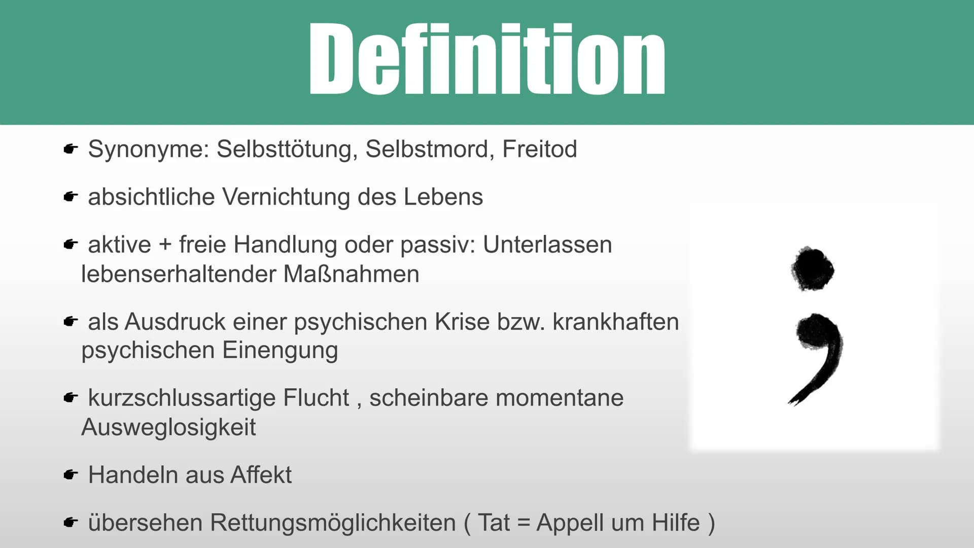 SUIZID
EIN
UNTERSCHÄTZTES
PROBLEM?
whate ■
■
■
■
Suizidversuche in Deutschland
Suizidraten - Weltkarte
Verherrlichung ?!
▪ 2 Personen
■
■
Gl