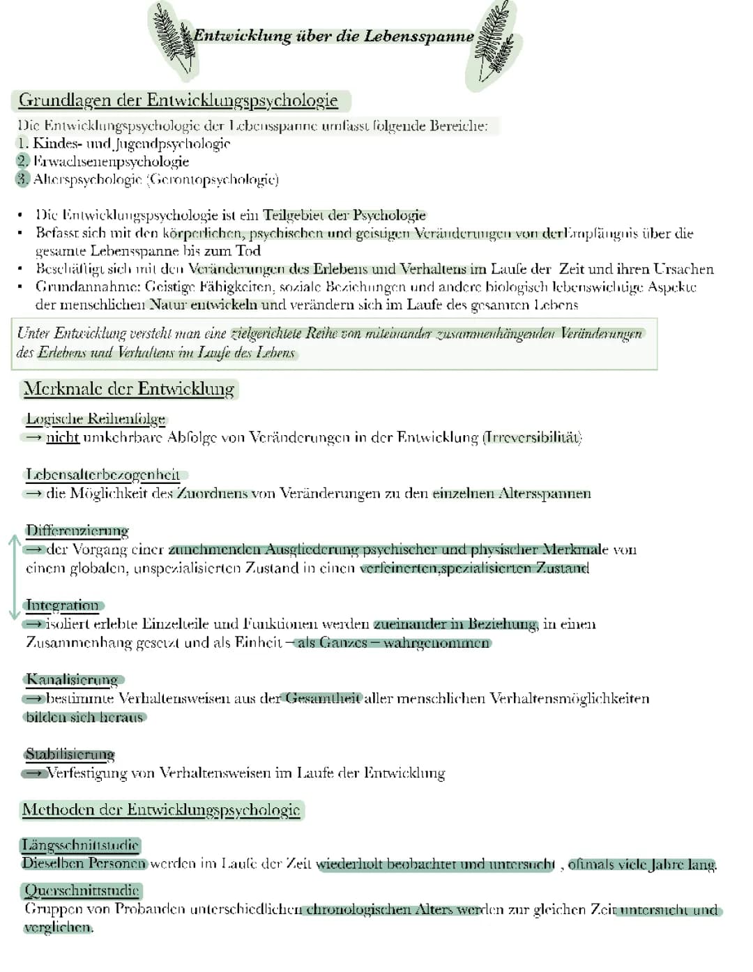 Entwicklungspsychologie LPE 9