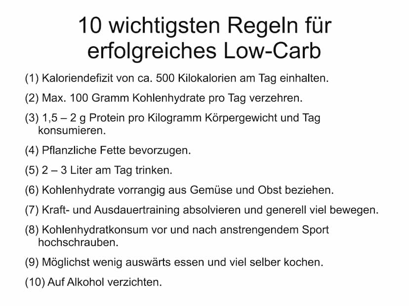Low Carb Diät Was ist eine Low-Carb Diät?
Wie hilft Low-Carb beim Abnehmen?
Spezielle Formen der Low-Carb Diät
• Verbotene und erlaubte Lebe