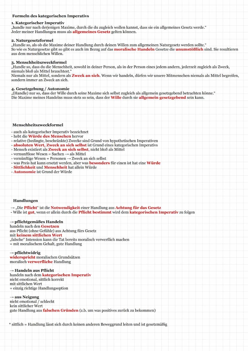 pflichtethik und Moralkritik + utilitarismus
pflichtethik
= deontologische Ethik
„Der gute Wille zählt"
- Folgen einer Handlung spielen für 