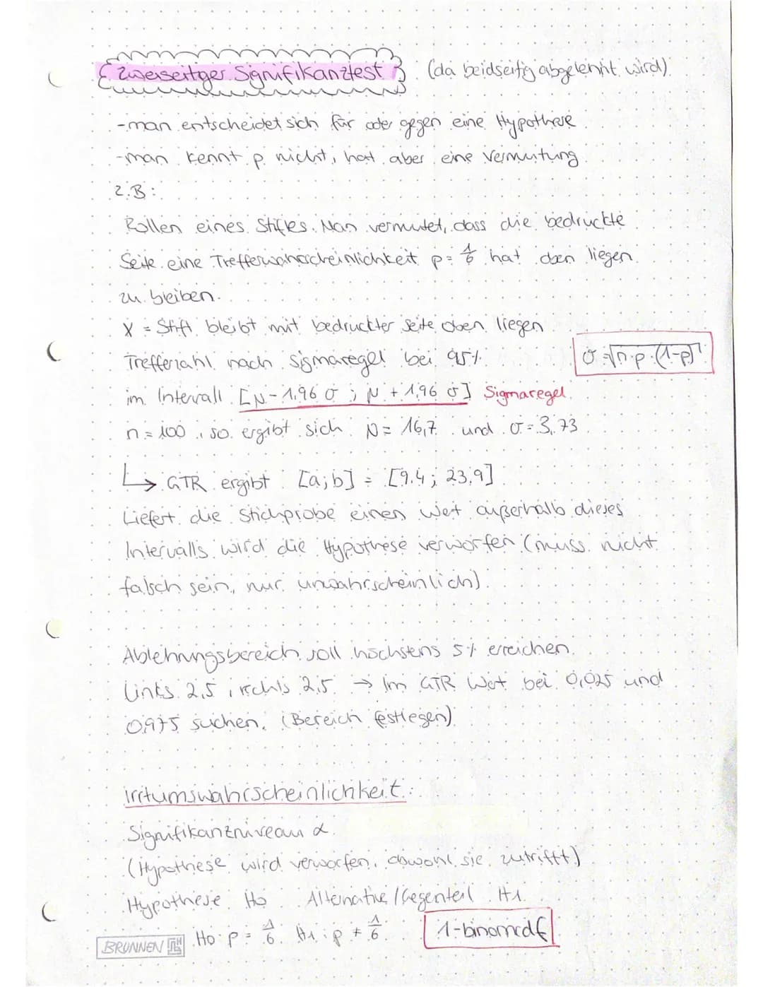 Stochastik
Themen:
-Lage parameter
-Streuungsparameter
-Zufalls versuche.
-Binominalkoeffizient
-Bernoulliversuch / ketten.
-kumulierte Bino