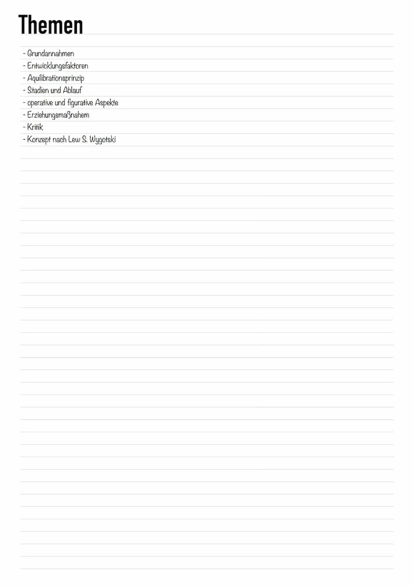 
<h2 id="grundannahmen">Grundannahmen</h2>
<p>Die Theorie von Jean Piaget handelt von der kognitiven Entwicklung von Kindern, die durch eine