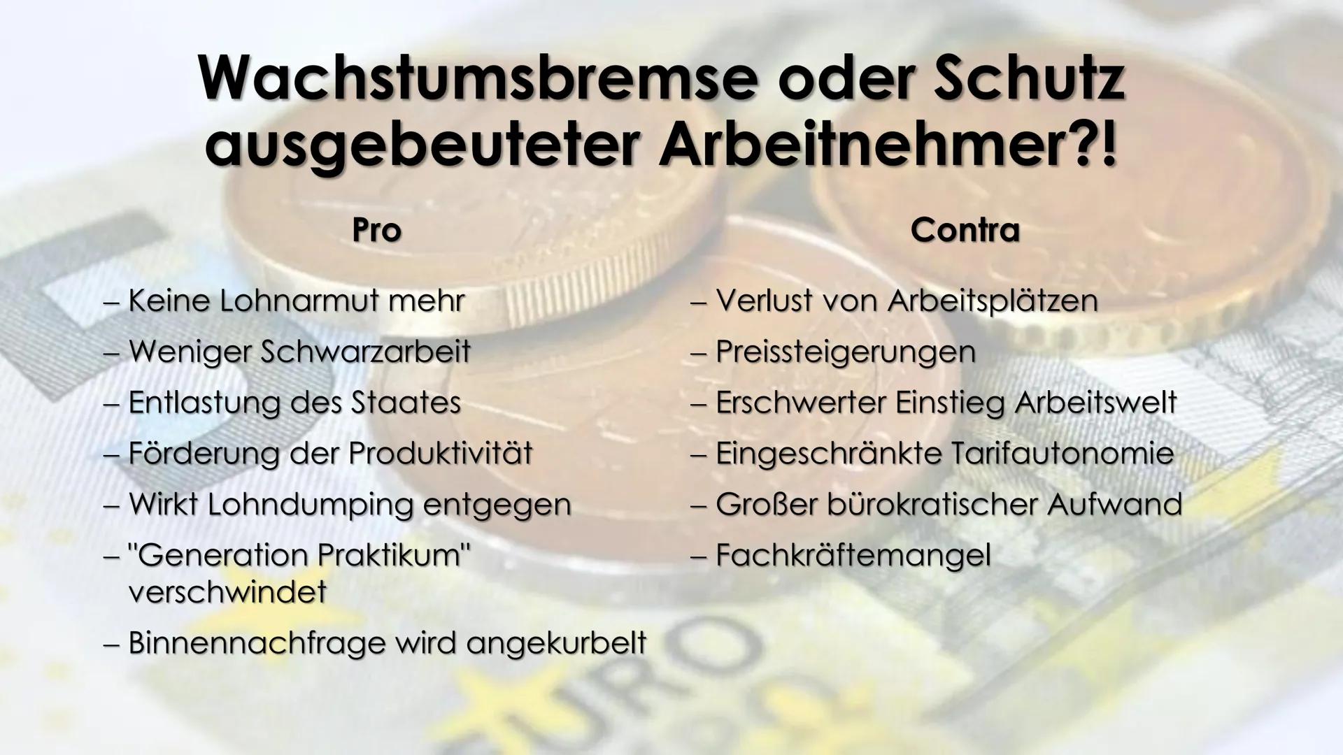 Der gesetzliche
Mindestlohn
5%
Wachstumsbremse oder Schutz ausgebeuteter Arbeitnehmer?!
URO Der gesetzliche Mindestlohn -
Wachstumsbremse od