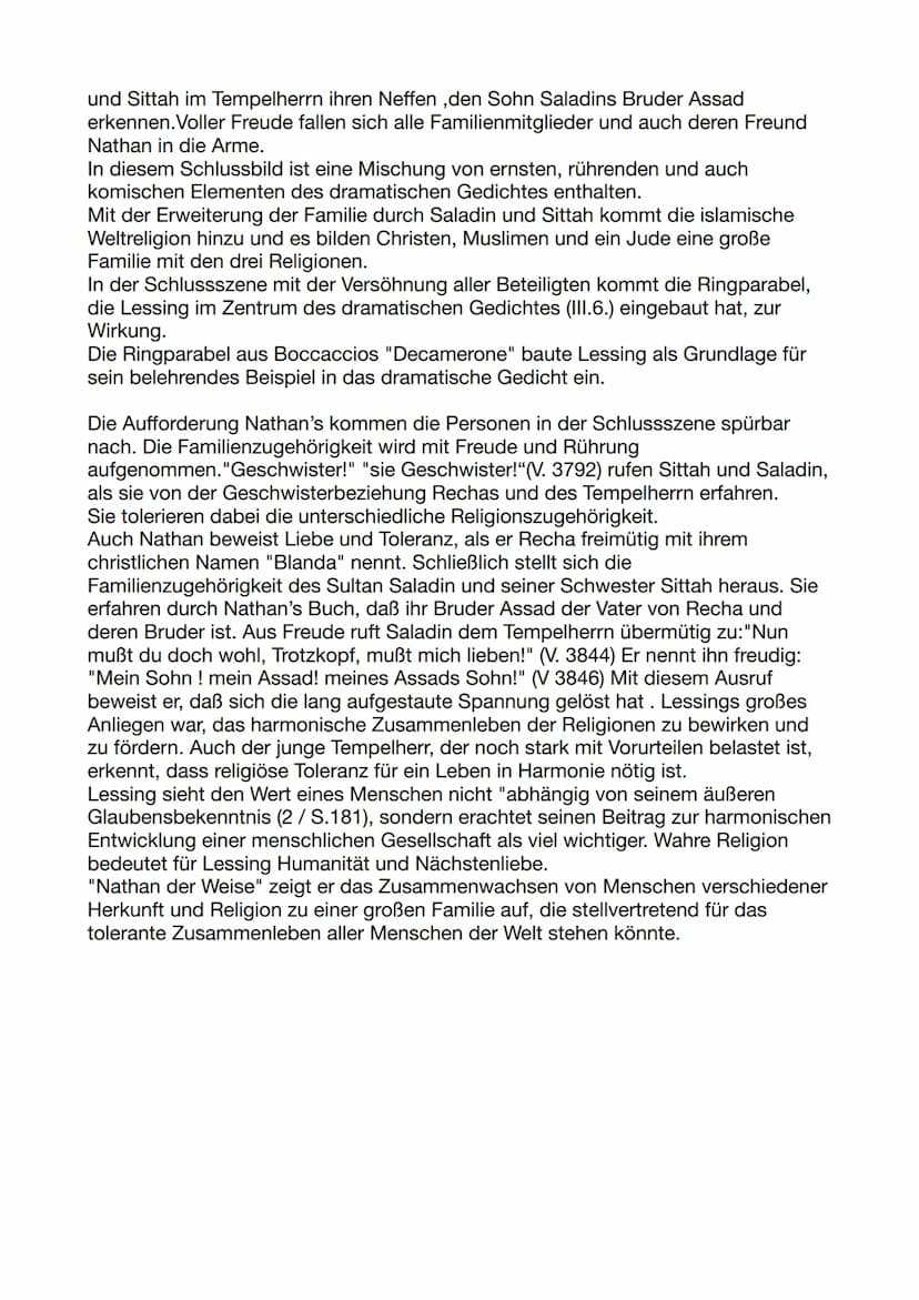 
<p>Das Drama "Nathan der Weise" wurde im Jahre 1779 von Gotthold Ephraim Lessing verfasst und spielt zur Zeit der Kreuzzüge in Jerusalem. E